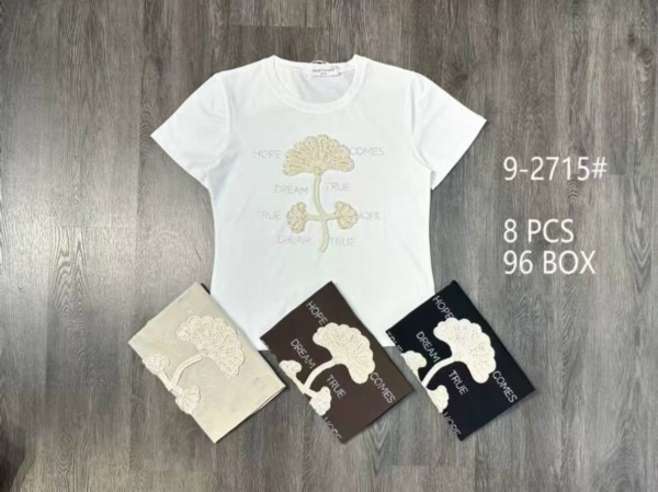 Bluzki damskie Roz Standard, Mix Kolor Paczka 8 szt